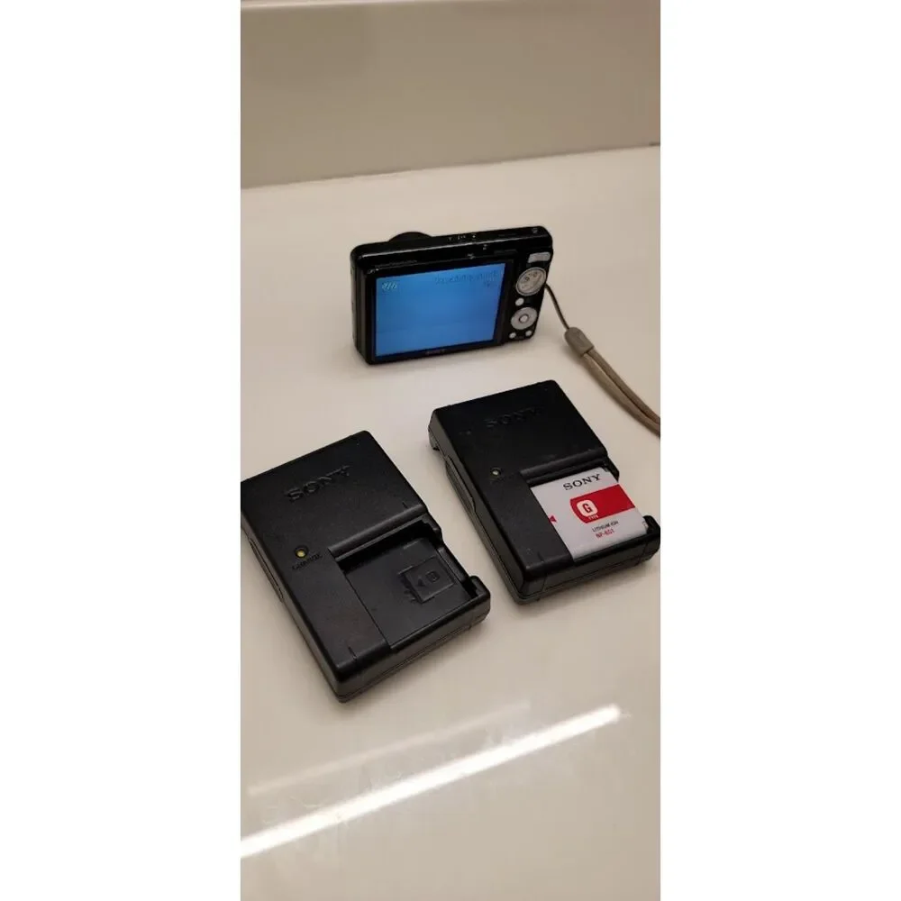 Sony Cyber-shot DSC-W290 Black 12.1MP CCD Digital Camera Battery Charger Y2K